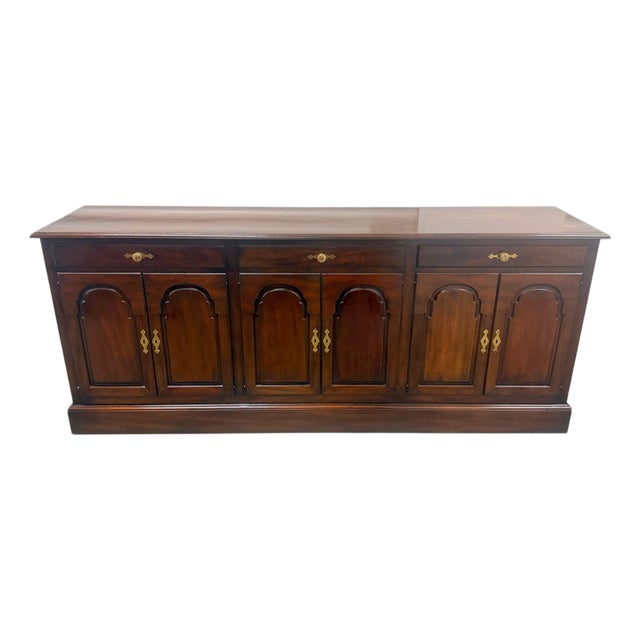 1950's Kittinger Mahogany Six-Door Credenza For Sale
