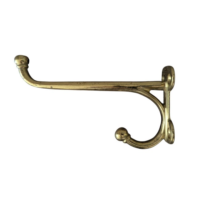 Large Scale Solid Brass Equestrian Horse Tack Hooks- A Pair For Sale In Charlotte - Image 6 of 18