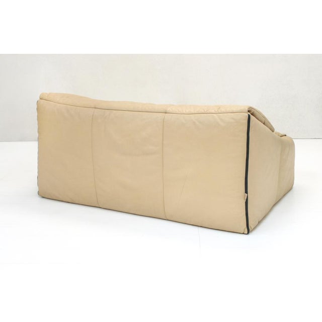 Leather Plumy Sofa & Ottoman by Annie Hieronimus for Cinna, 1980s, Set of 2 For Sale - Image 12 of 14