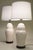 Mid-Century Modern 1960s XL Matched Pair Relief Cream Crackle Glazed Porcelain Ceramic Lamps Majolica Italy - a Pair For Sale - Image 3 of 11