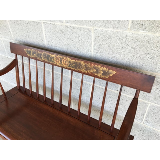 L. Hitchcock Riverton Harvest Windsor Style Deacon's Bench Chairish