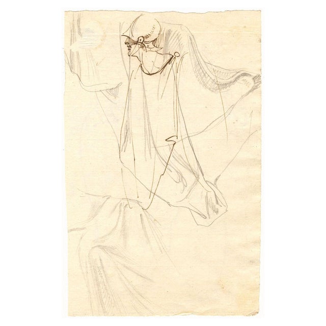 William Lock the Younger, Soldiers in Armour, 1780, Original Graphite Drawing For Sale