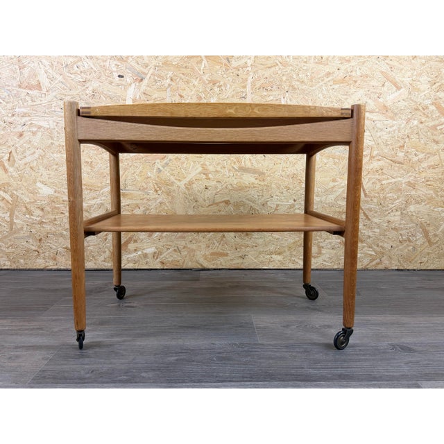 Oak Serving Trolley with Tray by Poul Hundevad, Denmark, 1960s For Sale - Image 14 of 18