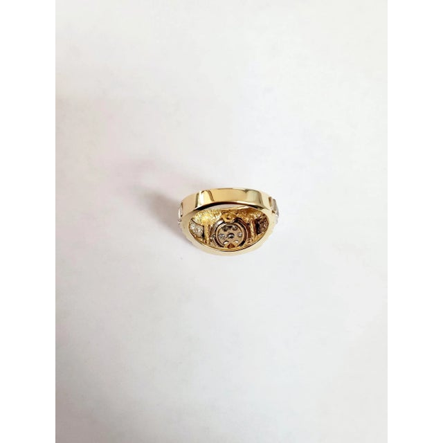 Mens Presidential Style Diamond Cluster Ring 14k Two-Toned, Size 9 For Sale In Los Angeles - Image 6 of 6
