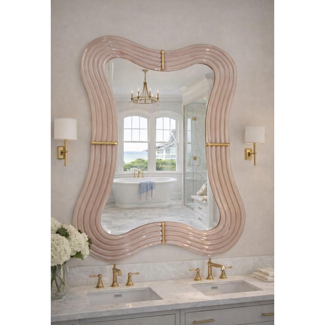 THIS PRODUCT IS NOT ALWAYS AVAILABLE IN STOCK, SO PLEASE CHECK BEFORE MADE THE ORDER.. This sculptural mirror features a...