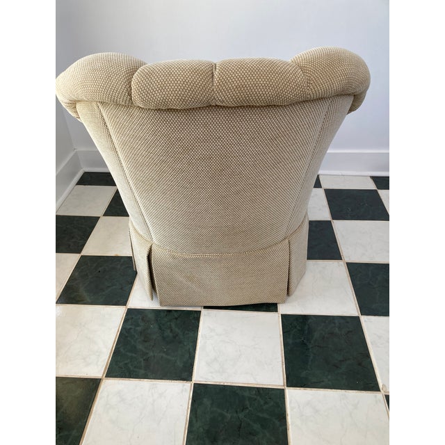 Custom Wilson Bell Rolled Armed Club Chairs For Sale - Image 4 of 7