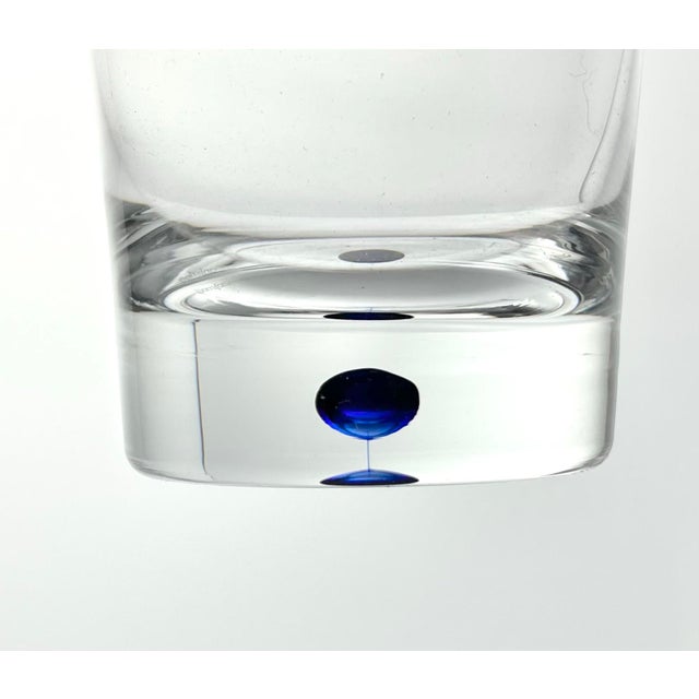 Orrefors Orrefors “Intermezzo, Blue” 3 Crystal Double Old Fashioned Glasses For Sale - Image 4 of 6