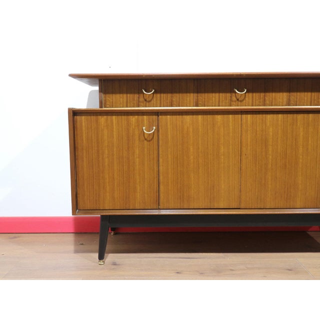 Brown Mid Century Modern Vintage G Plan Afromosia Credenza Sideboard For Sale - Image 8 of 15