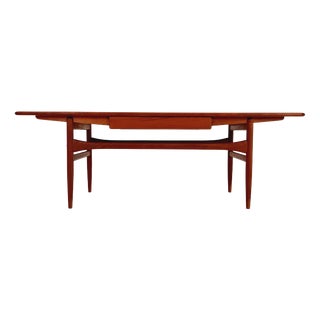 Vintage Danish Teak Coffee Table with Drawer from Arrebo Møbelfabrik, 1960s For Sale
