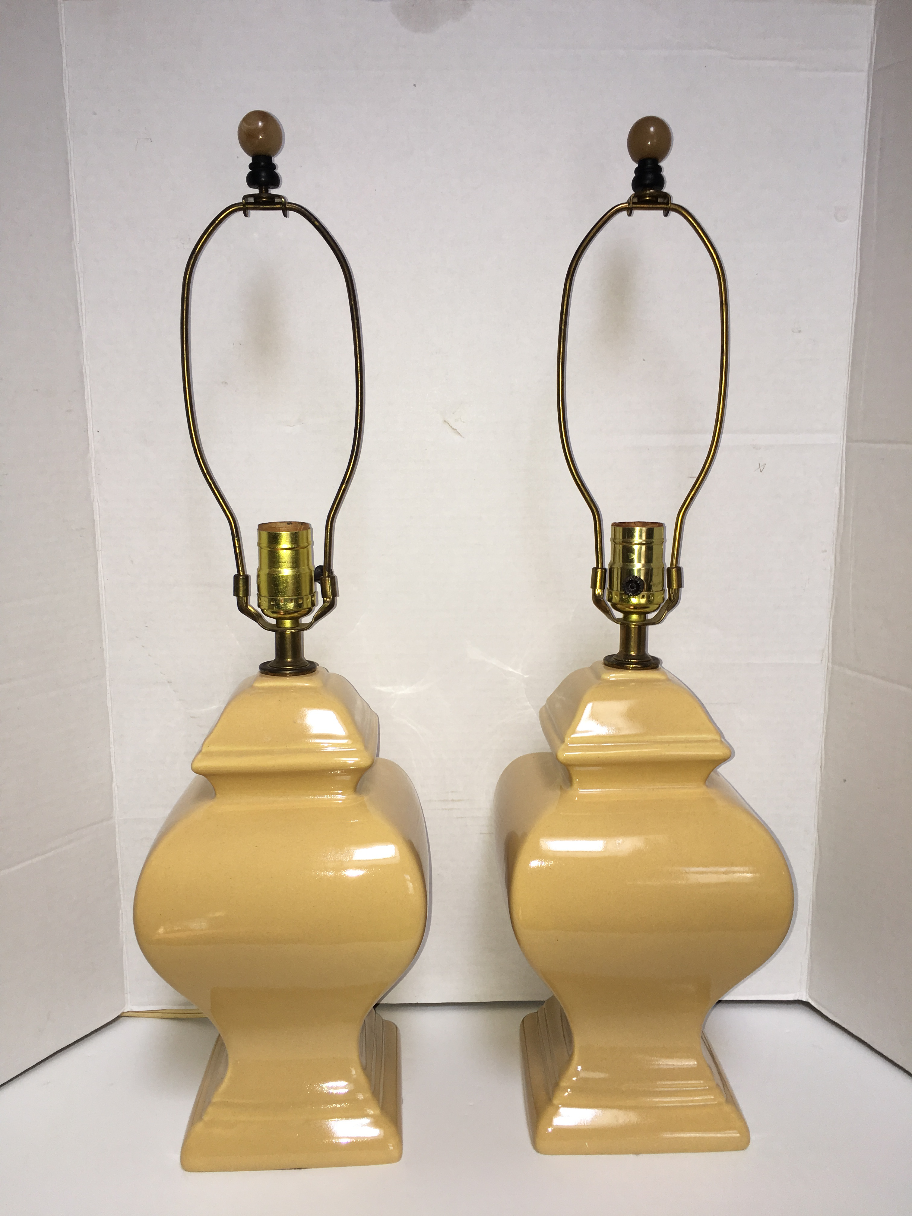 yellow ginger jar lamps