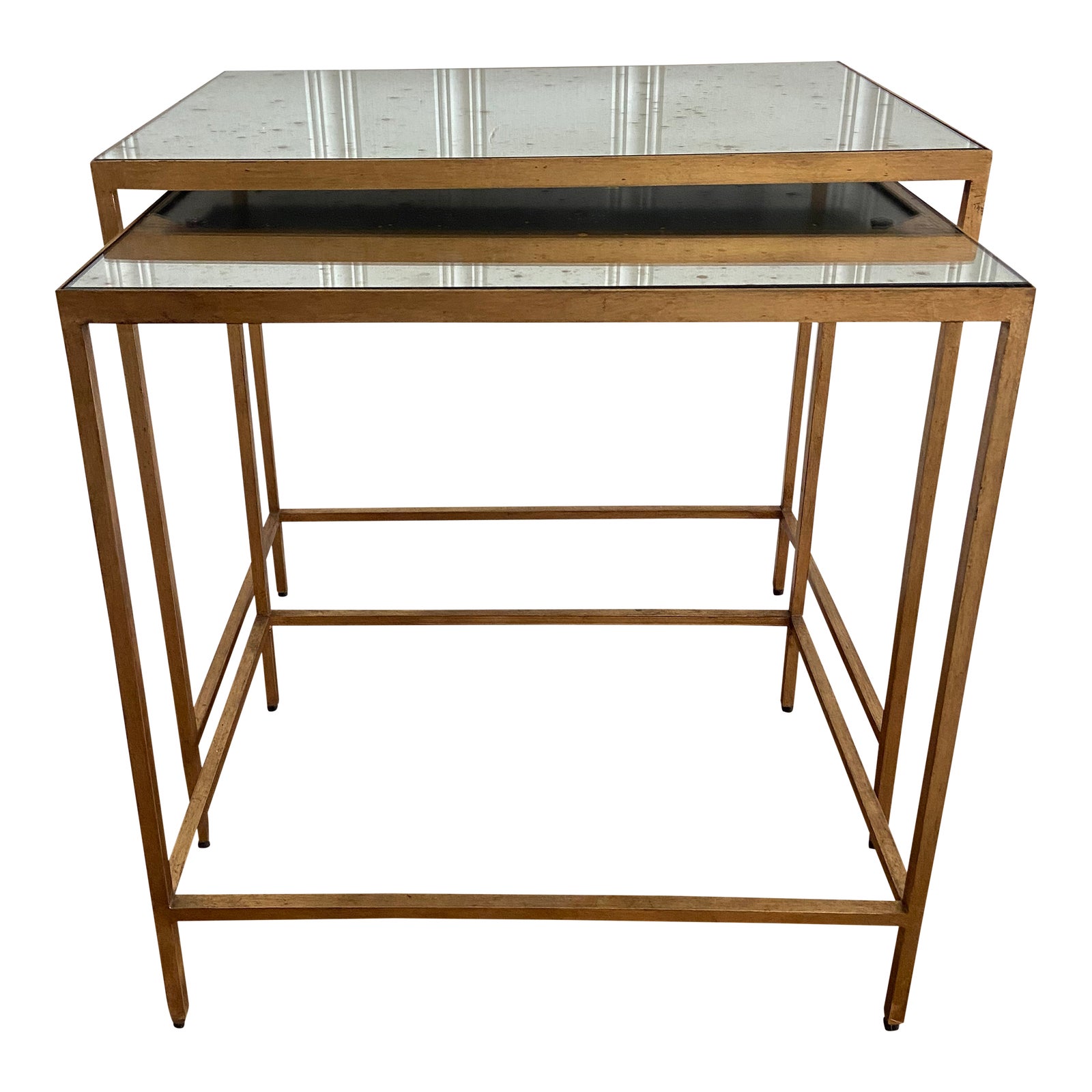 Late Twentieth Century Ethan Allen Zachary Venetian Aged Glass Top ...