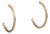 Pair of 18 Karat Gold Textured Hoops For Sale