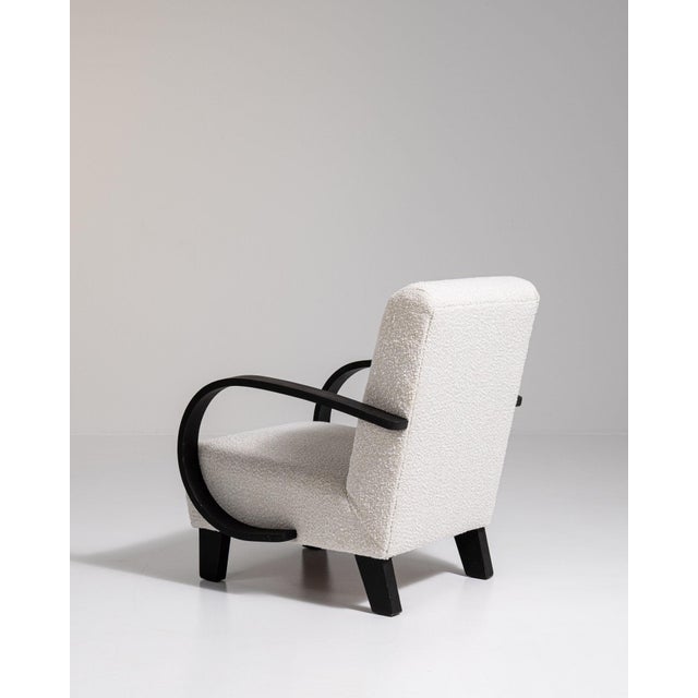 Mid 20th Century France Cream Wood Armchair For Sale - Image 11 of 11