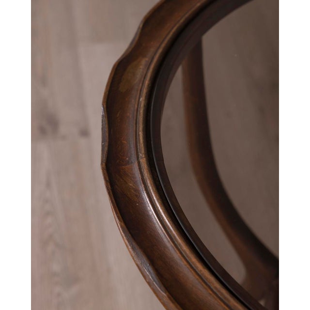 Vintage Italian Wood and Glass Coffee Table, 1950s For Sale - Image 6 of 12