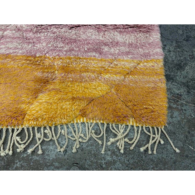 4ft 2in X 5ft 10in Benisouk Sunset Luxury Shag Rug For Sale - Image 12 of 12