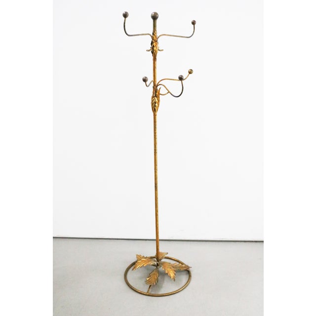 Hollywood Regency Hans Kögl Valet Stand / Coat Rack Palm Leaf Design Height 118cm, Width 49cm, Depth 31.5cm An exceptional...