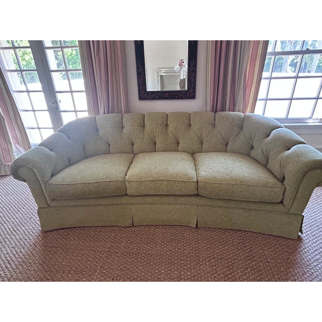 Textile Never Used Grand 90" Custom 8-Way Hand Tied Tufted Sofa, Pindler Performance Textured Fabric. For Sale - Image 7 of 7