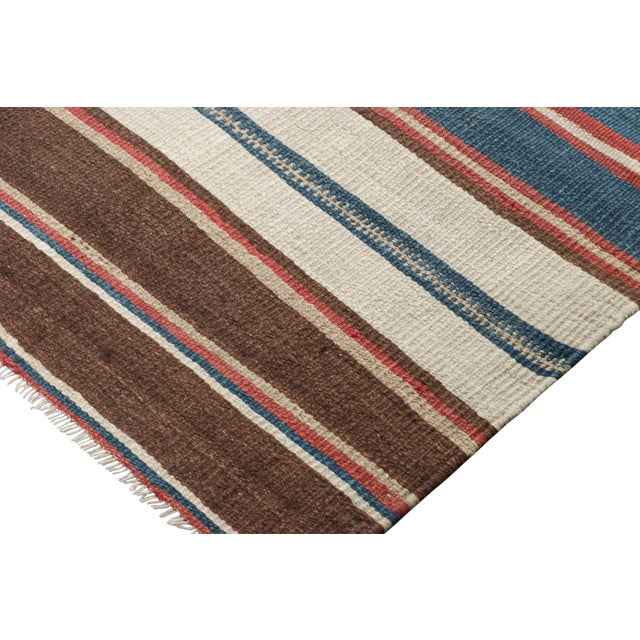 Vintage Shahsavan Persian Kilim Runner With Polychromatic Stripes - Rug & Kilim For Sale In New York - Image 6 of 7