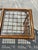 1970s Boho Chic Brown Lattice Rattan Rectangular Sofa Console Table With Glass Top For Sale - Image 4 of 12