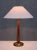 Harald Notini attributed Table Lamp in Elm and Brass by Böhlmarks, Sweden, 1940s For Sale - Image 11 of 13