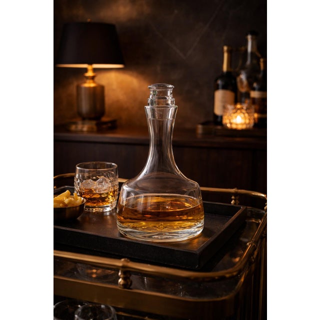 Elegant vintage crystal decanter by Rosenthal, crafted in Germany during the mid- to late-20th century. This piece...