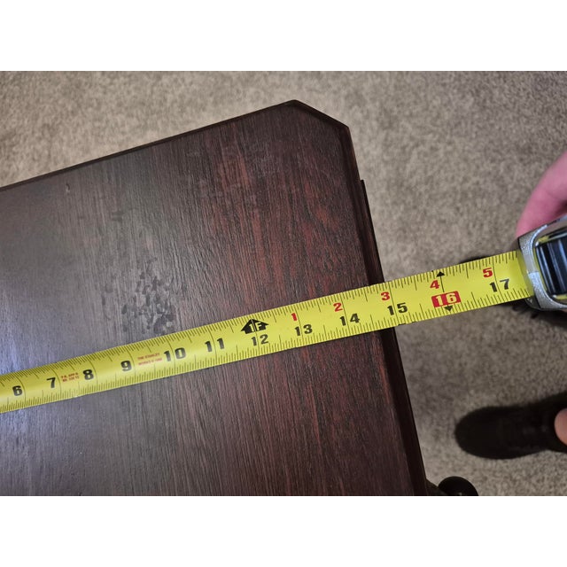 Wood Duncan Phyfe Style Antique Side Table For Sale - Image 7 of 7