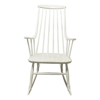 Grandessa Rocking Chair in White Beech attributed to Lena Larsson for Nesto, 1960 For Sale