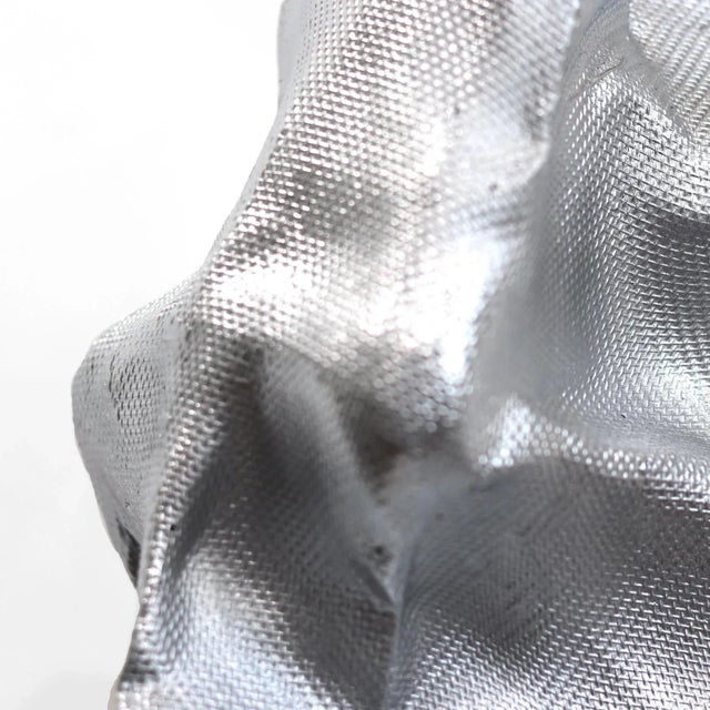 Contemporary "Columnar I" Original Three-Dimensional Silver Lightweight Metal Abstract Elongated Organic Shape Sculpture by Atticus Adams For Sale - Image 3 of 13