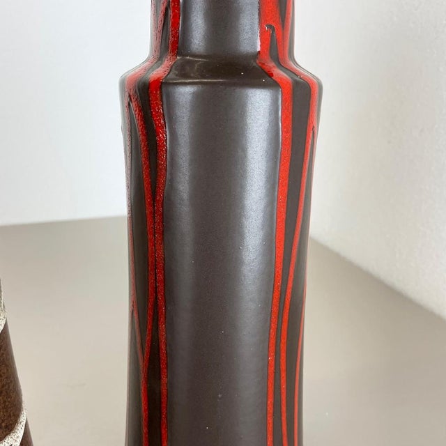 Fat Lava Pottery Vases from Scheurich, Germany, 1970s, Set of 2 For Sale - Image 16 of 18