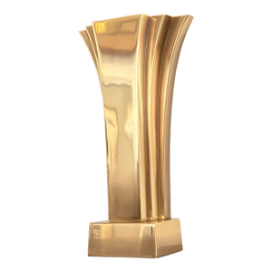 1970s Stiffel Brass Fan Uplight Table Lamp With Dimmer, Hollywood Regency Art Deco Revival
