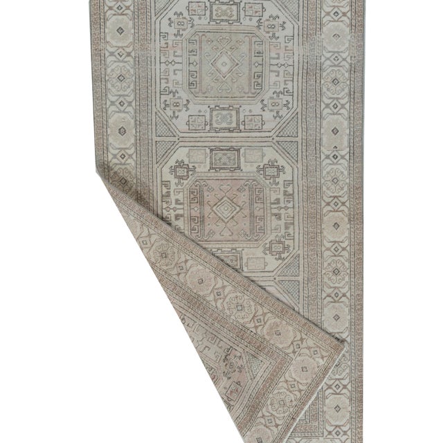 1940s Vintage Turkish Oushak Area Rug 2' X 6' For Sale - Image 5 of 8