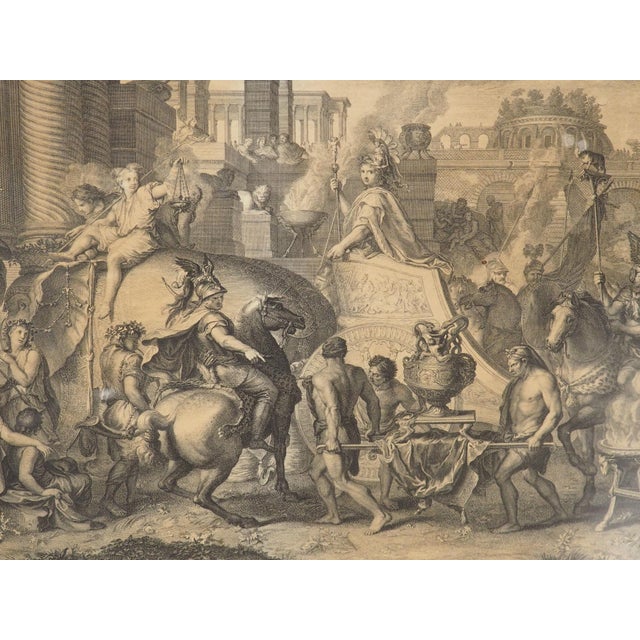 Gray Pair of Framed 18th Century Alexander the Great Lithographs From France For Sale - Image 8 of 18