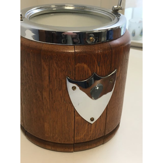 Vintage Oak English Biscuit Jar Chairish