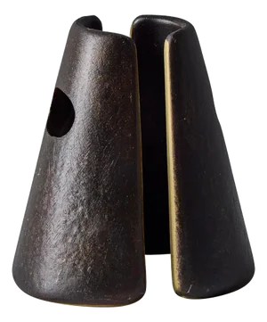 Carl Auböck Model #4843 Patinated Brass Bookends - A Pair