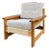 Safari Style Beige-Grey Armchair For Sale