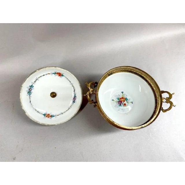 Early 20thC French Sevres Style Blue Porcelain Dish Bowl For Sale - Image 13 of 14