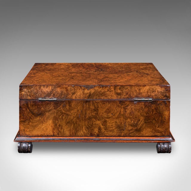 Late 19th Century Antique Keepsake Case, English, Burr Walnut, Jewellery, Organiser Box, Victorian For Sale - Image 5 of 12