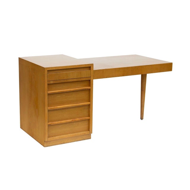 Desk by t.h. Robsjohn-Gibbings for Widdicomb in Sorrel Walnut For Sale - Image 9 of 12