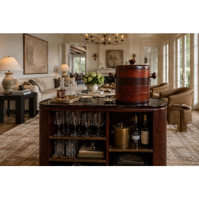 1960s Brazilian Modern Rosewood Ice Bucket with Sculptural Turned Handles For Sale - Image 11 of 18