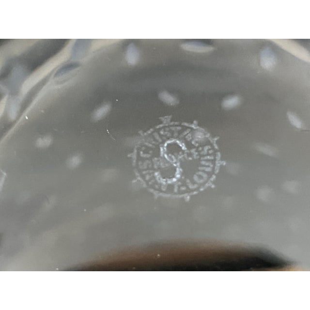 Saint-Louis Mouth Blown and Hand Cut, Scalloped Top Vase For Sale - Image 10 of 13