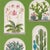 Sanderson Terrariums Wallpaper in Botanical Green/Multi - a Sample For Sale