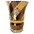 Brown French Bronze and Golden Glass Vase, 1960s For Sale - Image 8 of 8
