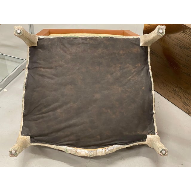 Brown 19th Century Pair of Louis XV Bergere Chairs Upholstered in Beige Leather For Sale - Image 8 of 18
