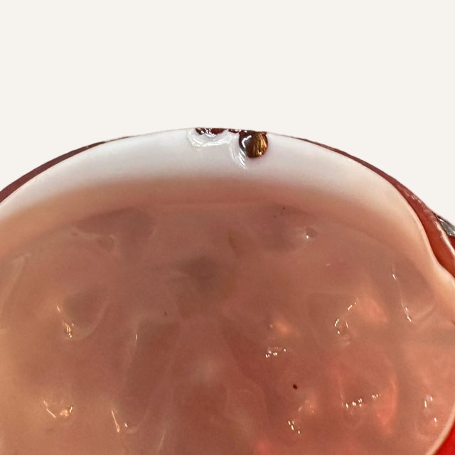 Late 19th Century Ananas Sugar Bowl in Textured Ruby Glass With Gilt Accents For Sale - Image 6 of 7