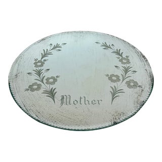 Etched Glass Mirror “Mother” For Sale