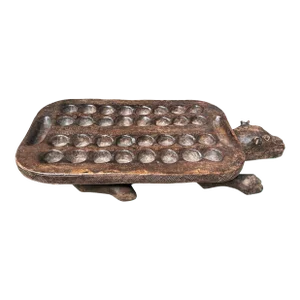 Early 20th Century Leopard Mancala Game Board