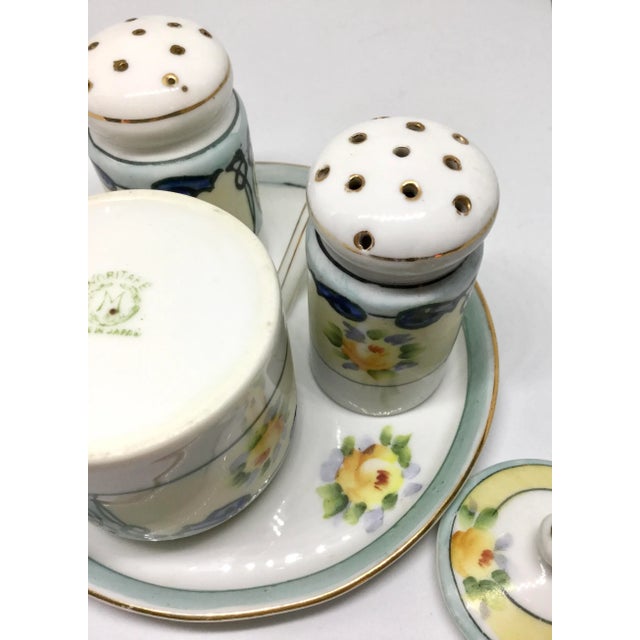 Antique 1910s Noritake Salt and Pepper Set - 4 Pieces For Sale - Image 10 of 13