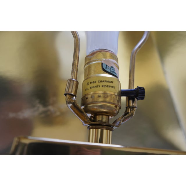 1980s Chapman Ceramic and Brass Hollywood Regency Chinoiserie Pagoda Table Lamp For Sale In Washington DC - Image 6 of 13