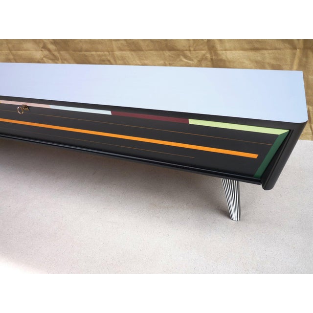 Vintage Low Sideboard in Wood, 1950s For Sale - Image 3 of 6