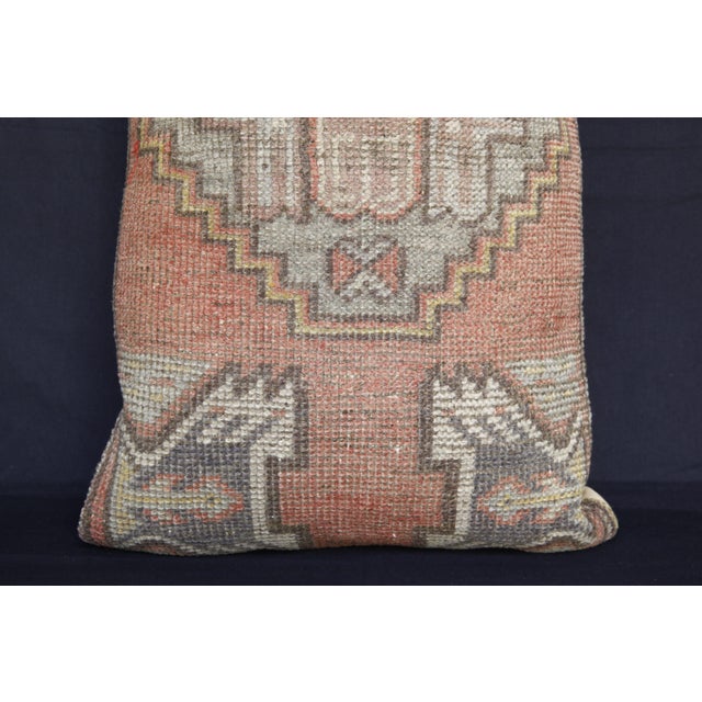 Handmade Tribal Soft Tones Rug Pillow Cover -17'' X 32'' For Sale - Image 14 of 14